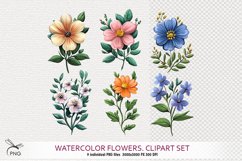 Watercolor flowers cliparts Product Image 1