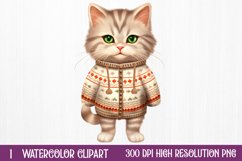 Christmas Cats Sublimation Clipart, Christmas Cats Clipart Product Image 2