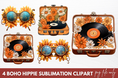 Boho Hippie Sublimation Clipart PNG Product Image 1