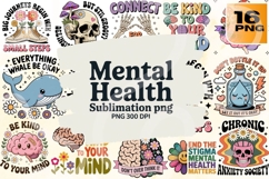Mental Health PNG Sublimation Bundle 16 Product Image 1