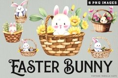 Easter Bunny Clipart Watercolor Transparent PNG Clip Art Product Image 1