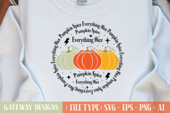 Pumpkin Spice Everything Nice Round Sign Svg Design Product Image 1