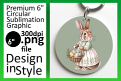 Sublimation Round Design - Dog with American Flag Car Coaste Product Image 1