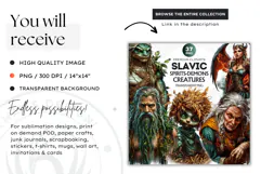 Slavic Spirit and demon clipart, Eastern European mythology Product Image 2