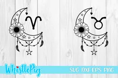 Zodiac Signs Zodiac Symbols Astrology Crescent Moon Zodiac Product Image 6