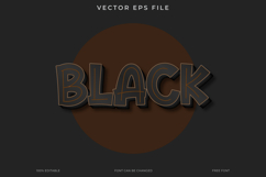 Black Text Effect 3D Vector EPS File Product Image 1