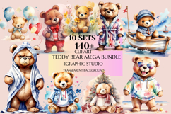Teddy Bear Mega Bundle, Animals Clipart, Woodland Animal Png Product Image 1