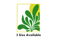 Sunshine Green Leaf Minimalist Embroidery Design Product Image 1