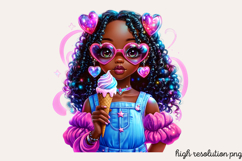Black Girl Png Afro Kids Clipart PNG Product Image 1