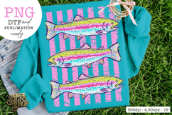 Rainbow Trout PNG | Preppy Lake Days Fish Design Product Image 5