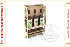 Wine Shelf v3 - laser cutting file - Glowforge ready SVG Product Image 1