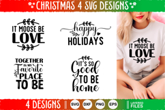 4 Christmas SVG Designs, Christmas SVG Cut file design Product Image 1