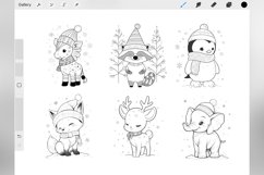 100 Procreate Christmas Animal Stamp Brushes Product Image 2
