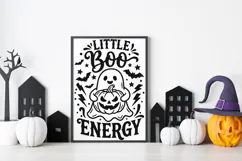 Little Boo Energy Svg, Funny Halloween Svg, Cute Ghost Svg. Product Image 5