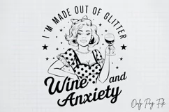 Vintage Girl Quotes Sublimation, I'm made out of glitter Product Image 1