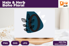 Halo &amp; Herb Boho Floral Monogram Product Image 1