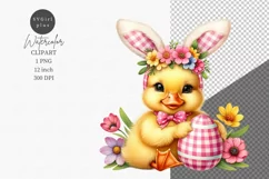Easter clipart, Duckling clipart, Watercolor clipart Product Image 1