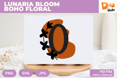 Lunaria Bloom Boho Floral Monogram Product Image 1