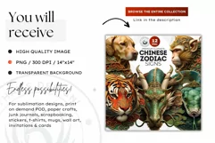 Chinese zodiac signs Clipart, chinese New year, lunar year Product Image 2