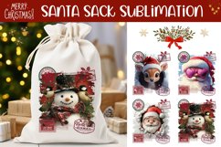 Funny Christmas Santa Sack Designs, Winter Gift Bag Designs Product Image 1
