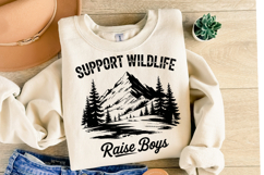 Support Wildlife Raise Boys svg | Svg Cut Files | Shirt Svg Product Image 2
