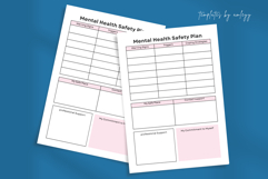 Mental Health Safety Plan Planner | Editable Canva Template Product Image 1