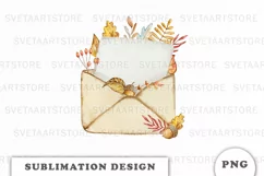 Watercolor Cozy Autumn sublimation PNG Product Image 1