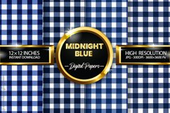 Midnight Blue Gingham Digital Papers 04 Variations Product Image 1