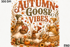 Cute Fall Goose Sublimation Design SVG Product Image 2