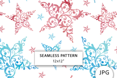 Christmas Stars Seamless Pattern, Digital Paper Product Image 1