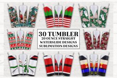 Christmas Tumbler 20oz Skinny Straight Sublimation files Product Image 1