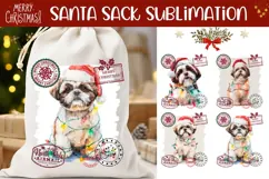 Christmas Dog Santa Sack, Winter Dog Santa Sack Designs Product Image 1