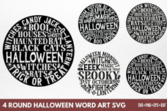 Round Halloween word art SVG Product Image 1