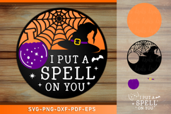 I Put a Spell on You, Halloween Round Door Sign SVG Files Product Image 1