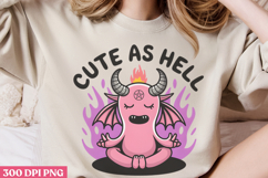 Cute As Hell PNG, Cute Baphomet Sublimation P Product Image 1