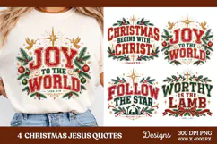 4 Christian Christmas PNG Designs, 4 Bible Verse Christmas P Product Image 1