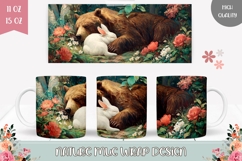 Cartoon Bear Mug Design, Forest Mug Sublimation Product Image 1