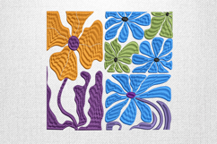 Multicolor Patchwork Floral Embroidery Design File Product Image 1