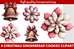 Christmas Gingerbread Cookies Clipart | Cute Holiday Cookie Product Image 1