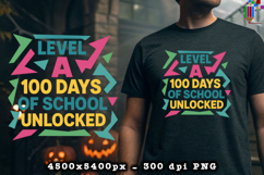 Level A 100 Days of School Unlocked Sublimation Design Product Image 2