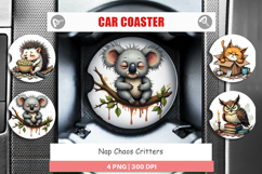 Car Coaster Nap Chaos Critters Product Image 1