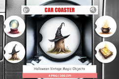Halloween Vintage Objects Car Coaster Product Image 1