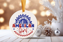 American SVG | 4th Of July Round Sign SVG | Patriotic SVG Product Image 1