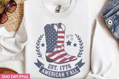 Est. 1776 American y&#039;all PNG, 4th Of July Sublimation PNG Product Image 2