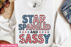 Star spangled and sassy PNG, 4th Of July Sublimation PNG Product Image 2