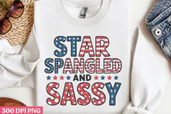 Star spangled and sassy PNG, 4th Of July Sublimation PNG Product Image 2
