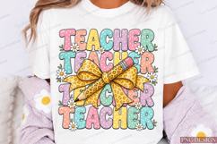 Coquette Teacher Sublimation Design Product Image 1