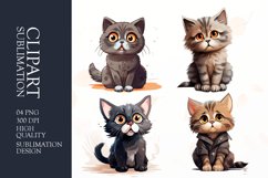 Sarcastic cat clipart sublimation Product Image 1