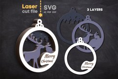 Deer Christmas Tree Toy SVG laser cut file for Glowforge Product Image 2