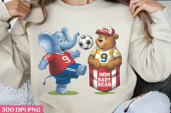 Mom Baby Char Bear PNG, Cute Animal Sublimation Product Image 2